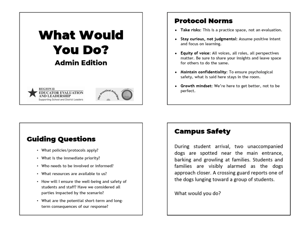 What Would You Do? Admin Edition Scenario Cards